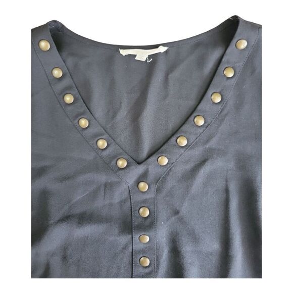 41 Hawthorn Lisbon- Stitch Fix- Black Studded Top Size Small - Picture 3 of 6